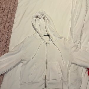 Brandy Melville white zip up